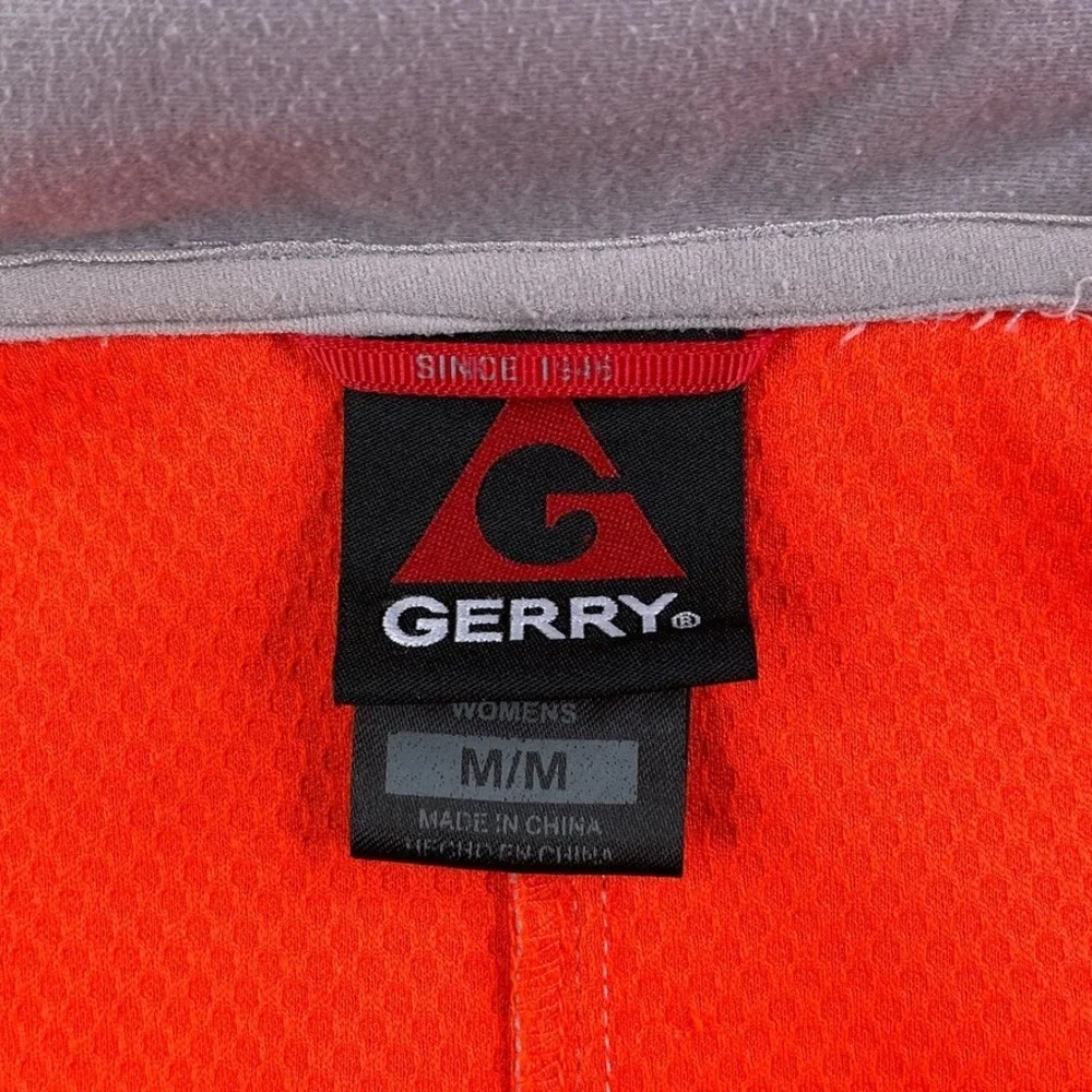 Gerry Jacket Womens Medium Grey Soft‎ Shell Full Zip Lined Hooded Outdoors